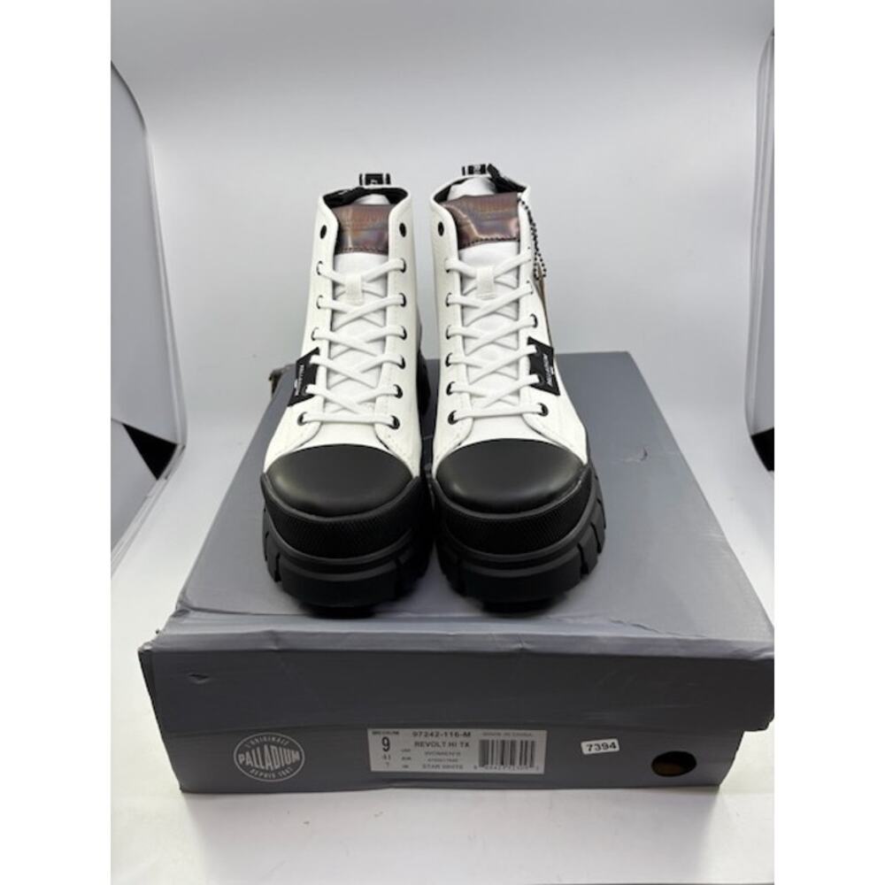 NEW Palladium Revolt Hi TX Ankle Boot 97242-116-M Start White Womens Size 9 - Picture 5 of 9